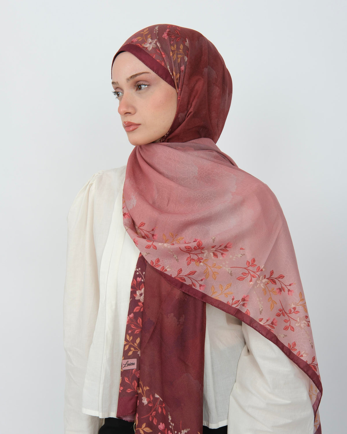 Pamuk Jakar Şal D081 Bordo