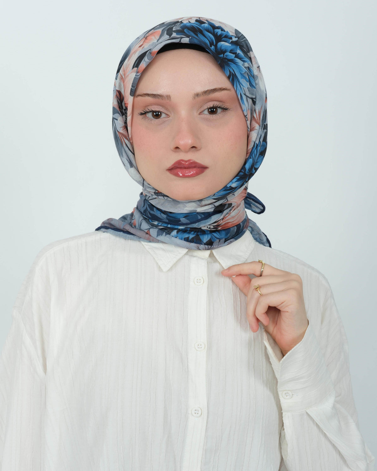 Organik Soft Eşarp D082 Lacivert