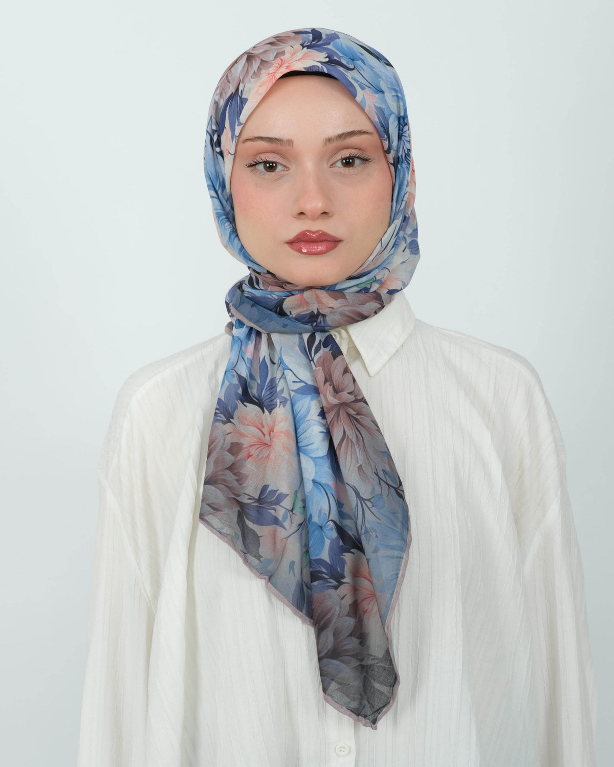 Organik Soft Eşarp D082 Lila-Mavi