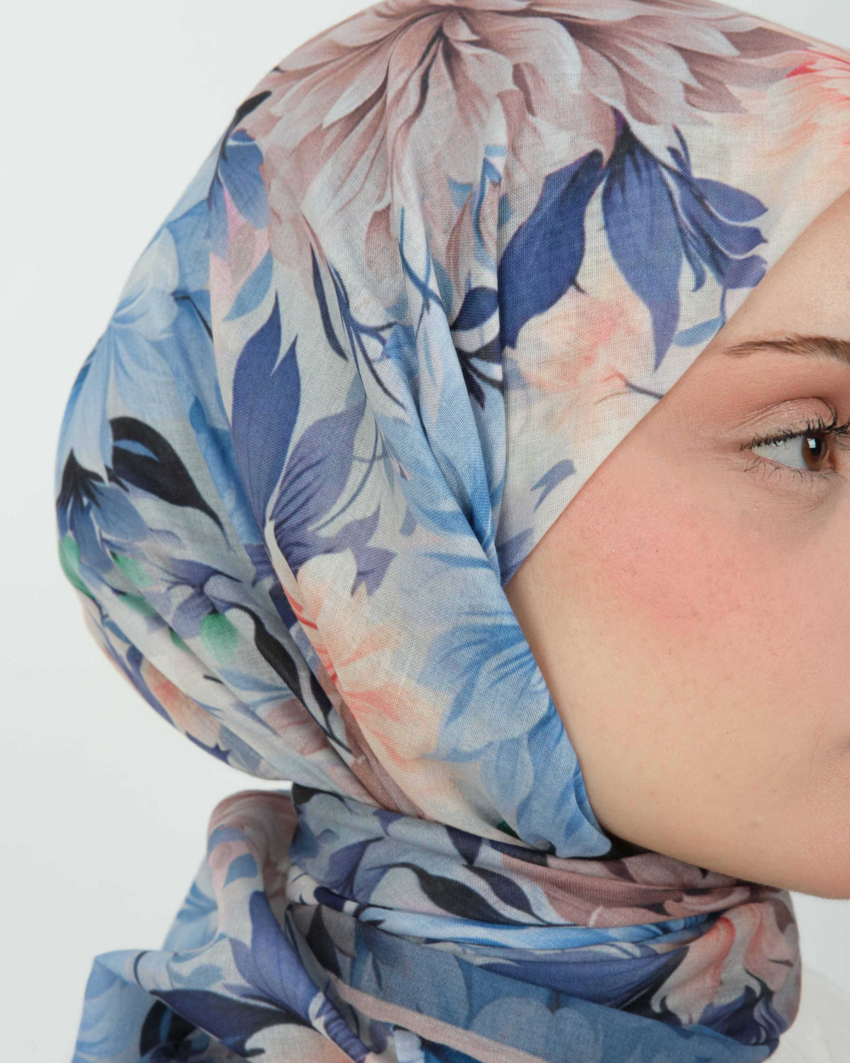 Organik Soft Eşarp D082 Lila-Mavi