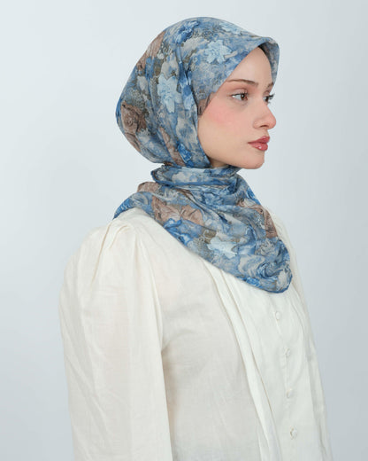 Organik Soft Eşarp D083 Mavi