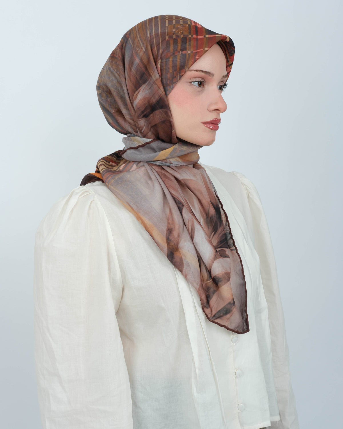 Organik Soft Eşarp D084 Kahve