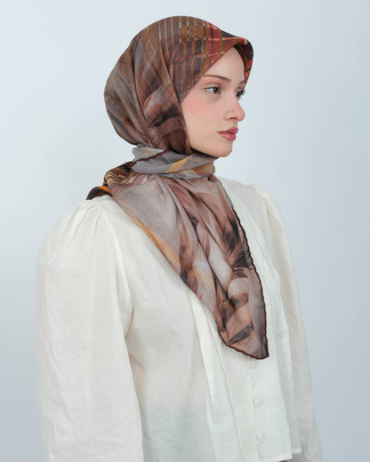 Organik Soft Eşarp D084 Kahve