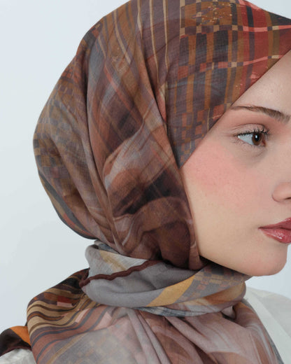 Organik Soft Eşarp D084 Kahve