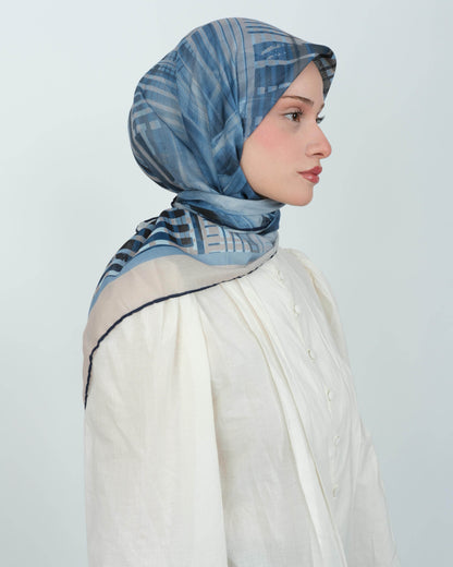 Organik Soft Eşarp D084 Lacivert