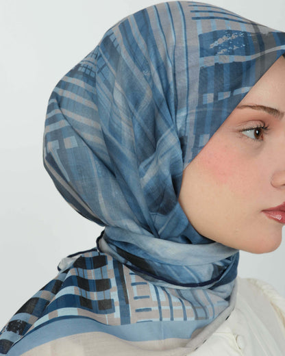 Organik Soft Eşarp D084 Lacivert