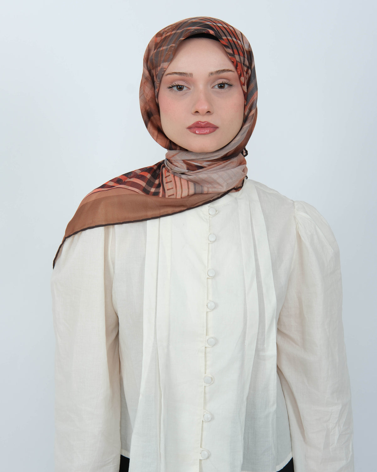 Organik Soft Eşarp D084 Sütlü Kahve