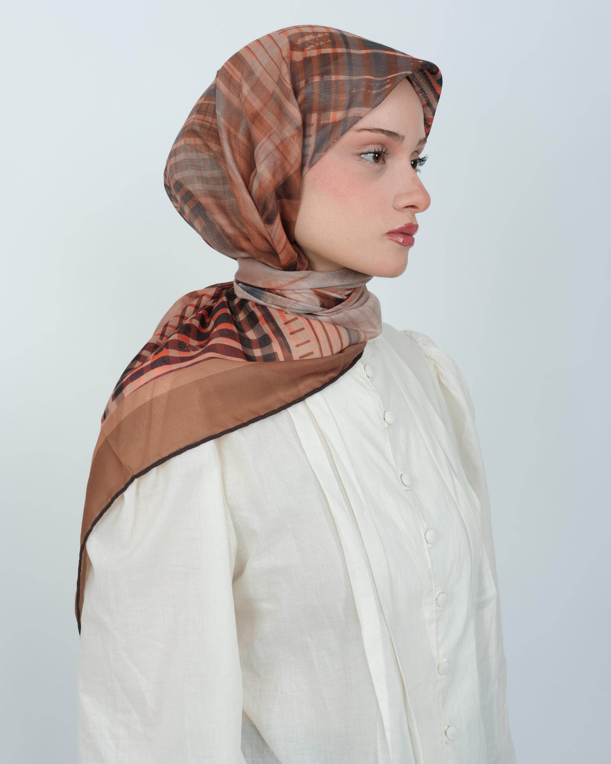 Organik Soft Eşarp D084 Sütlü Kahve