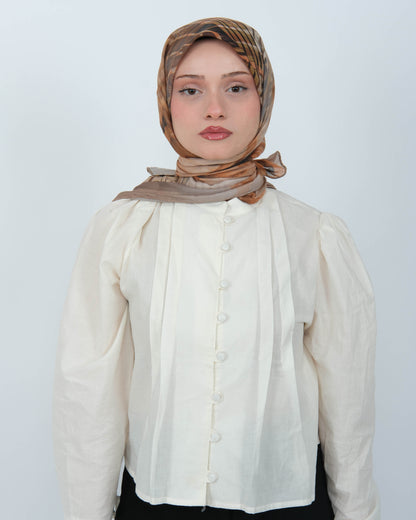 Organik Soft Eşarp D084 Açık Kahve