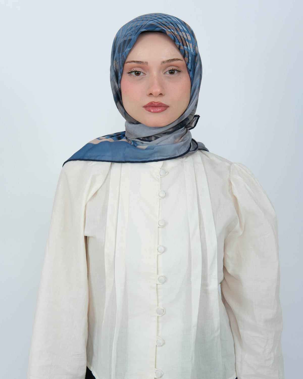 Organik Soft Eşarp D084 Lacivert-Mavi