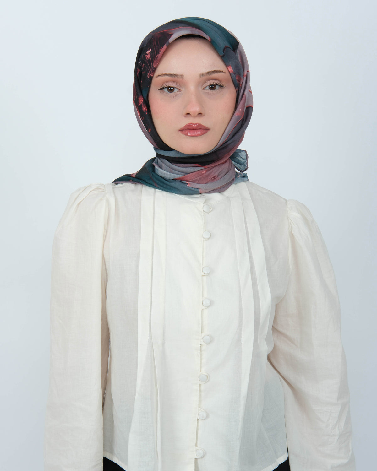 Organik Soft Eşarp D085 Lila Yeşil
