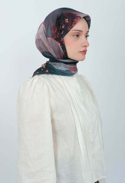Organik Soft Eşarp D085 Lila Yeşil