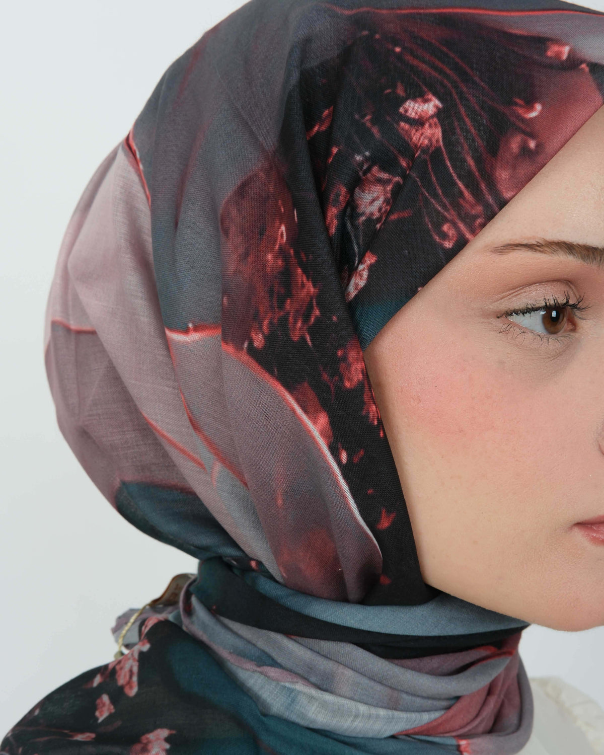 Organik Soft Eşarp D085 Lila Yeşil