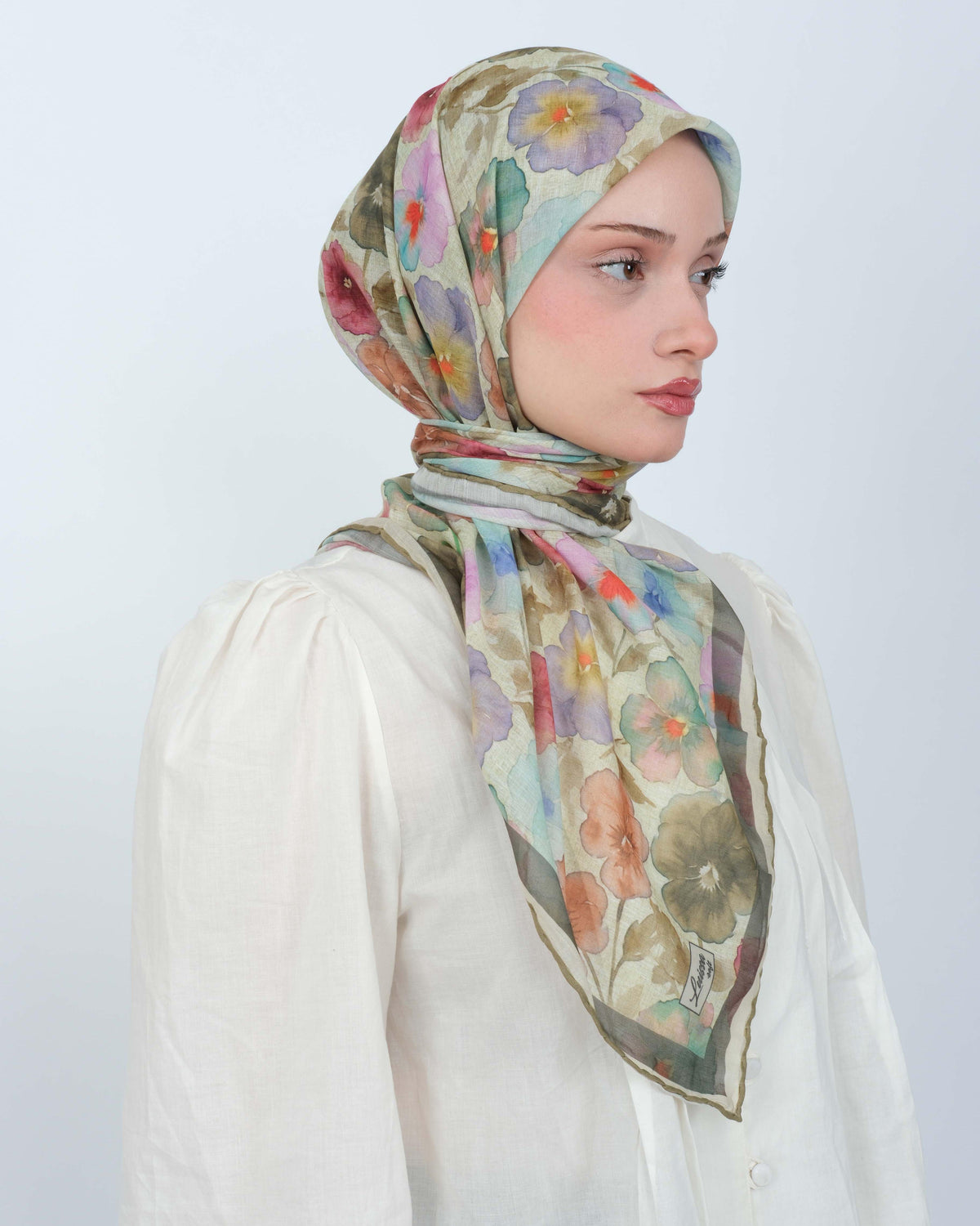 Organik Soft Eşarp D089 Yağ Yeşili