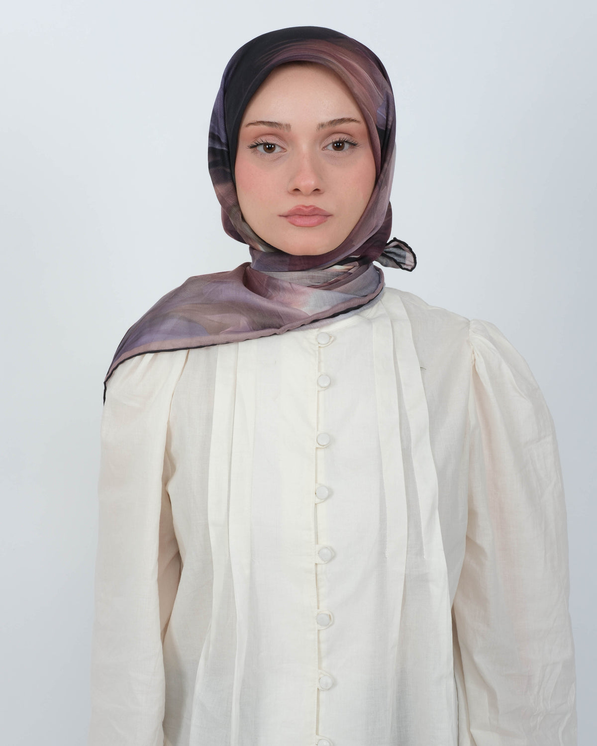 Organik Soft Eşarp D088 Siyah-Krem