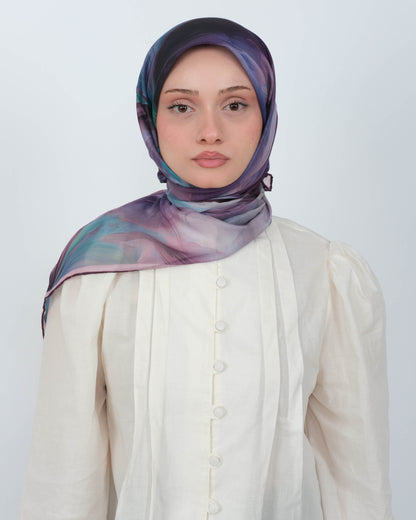 Organik Soft Eşarp D088 Mürdüm-Pembe