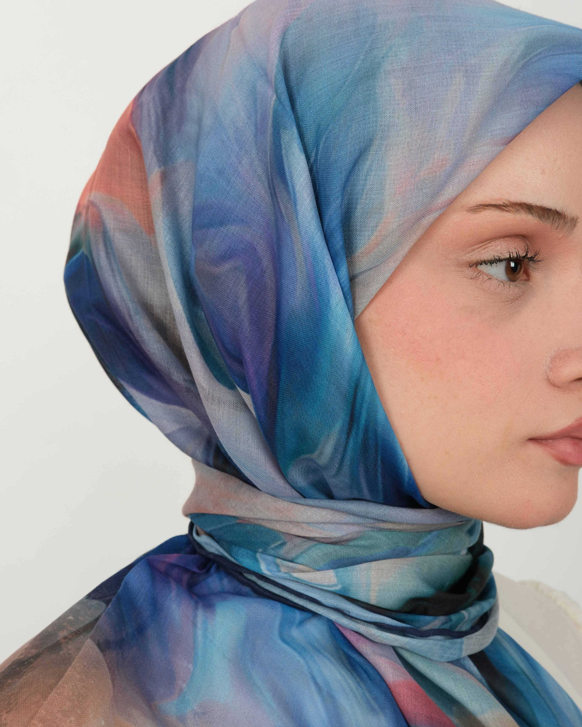 Organik Soft Eşarp D088 Lacivert-Mavi