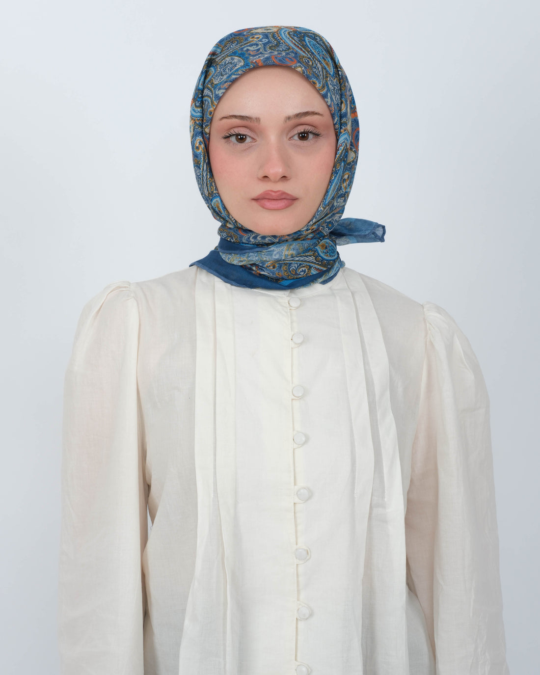 Organik Soft Eşarp D086 Mavi