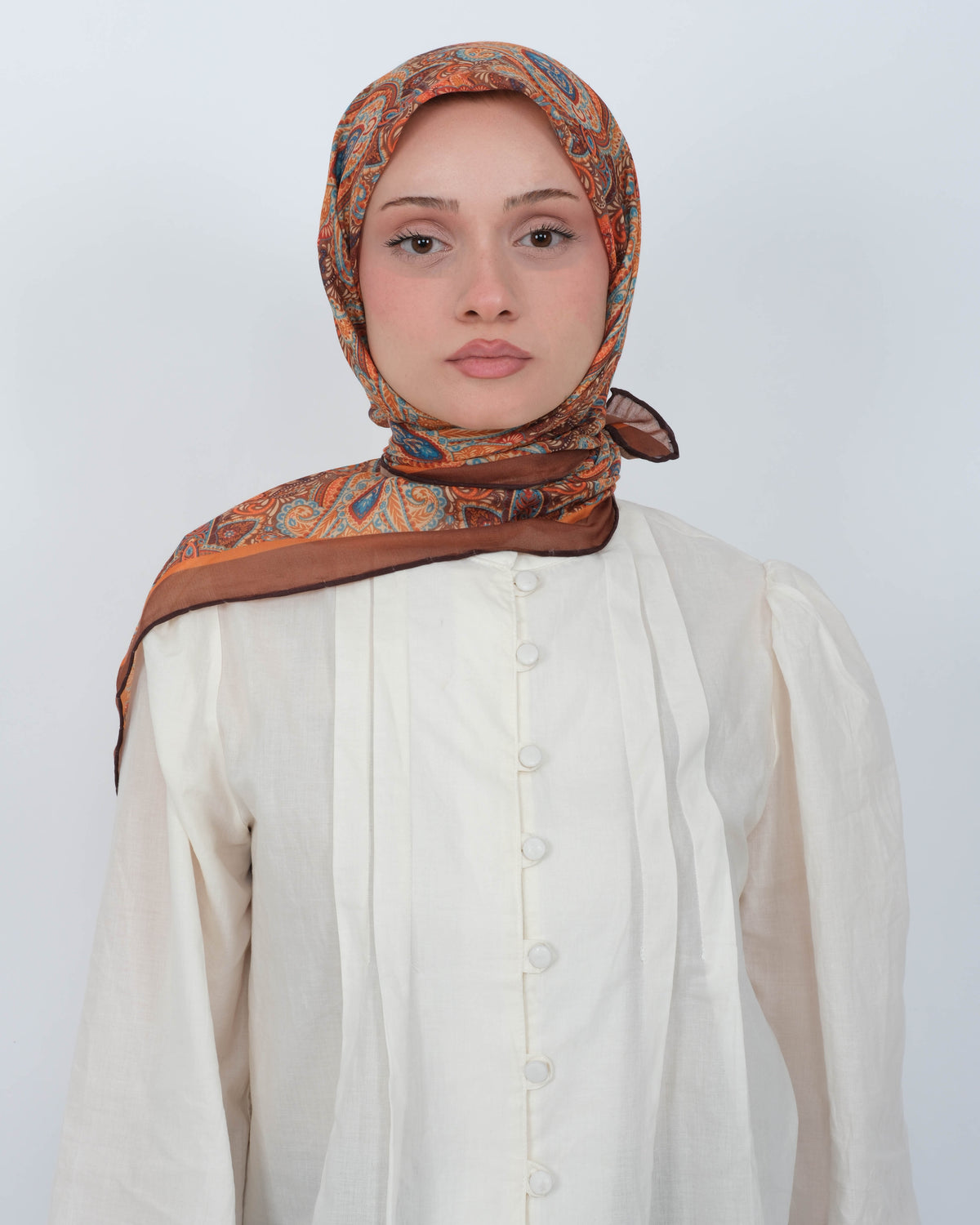 Organik Soft Eşarp D086 Kiremit