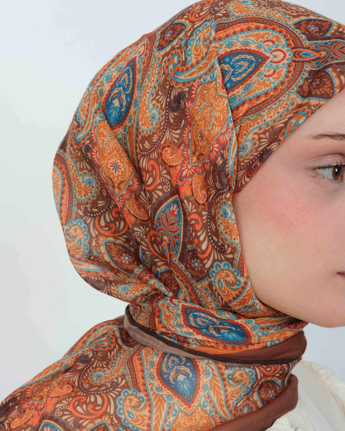 Organik Soft Eşarp D086 Kiremit