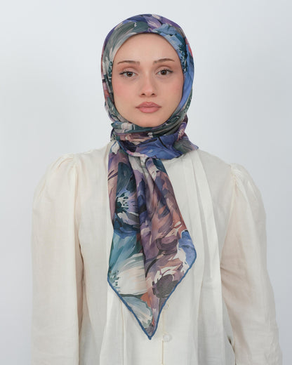 Organik Soft Eşarp D097 İndigo Mavi