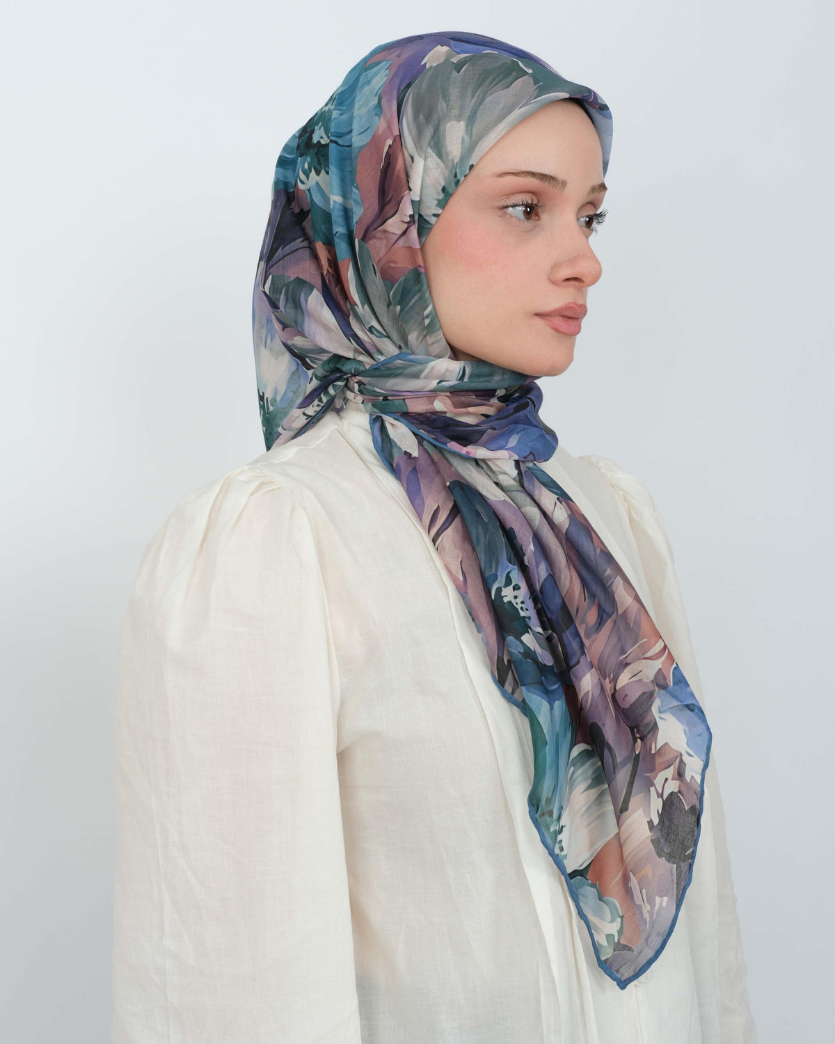 Organik Soft Eşarp D097 İndigo Mavi