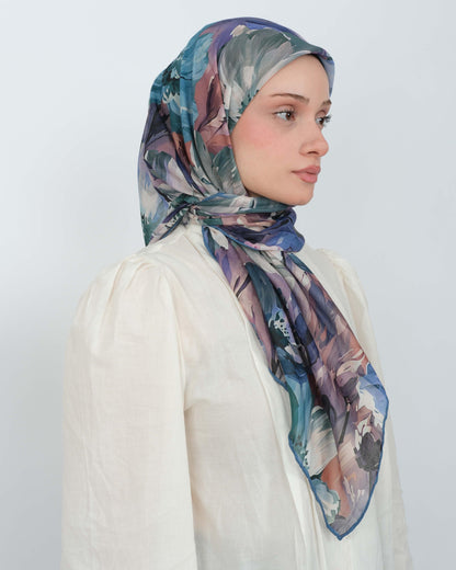 Organik Soft Eşarp D097 İndigo Mavi