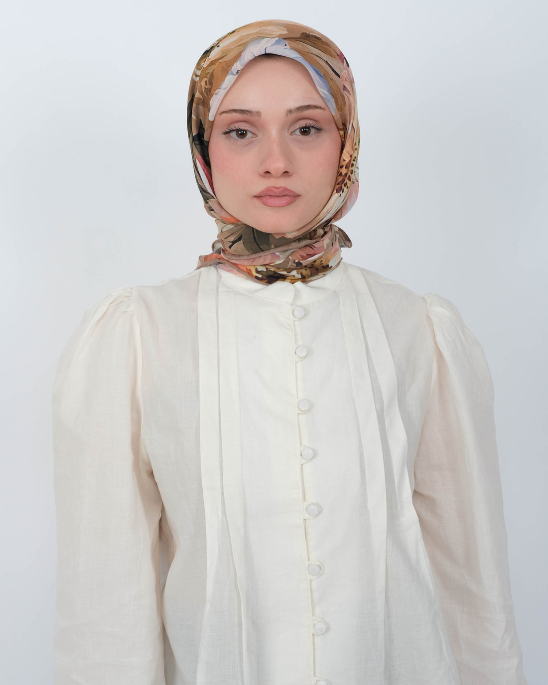 Organik Soft Eşarp D097 Kahve-Hardal
