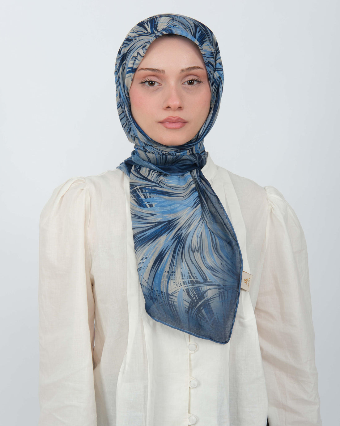 Organik Soft Eşarp D091 Mavi