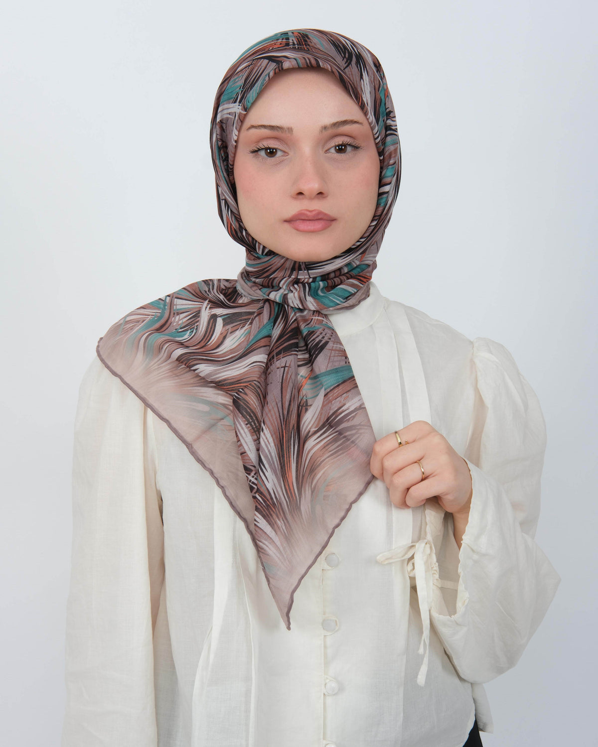 Organik Soft Eşarp D091 Sütlü Kahve