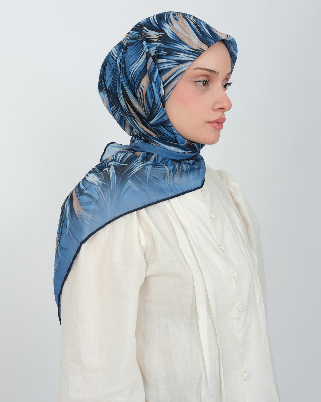Organik Soft Eşarp D091 Lacivert