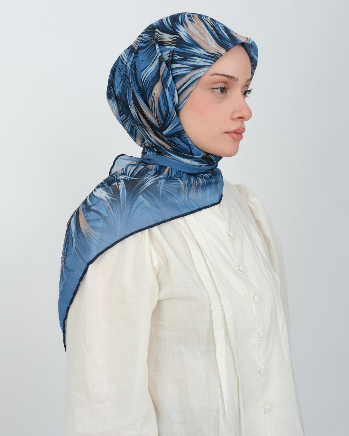 Organik Soft Eşarp D091 Lacivert
