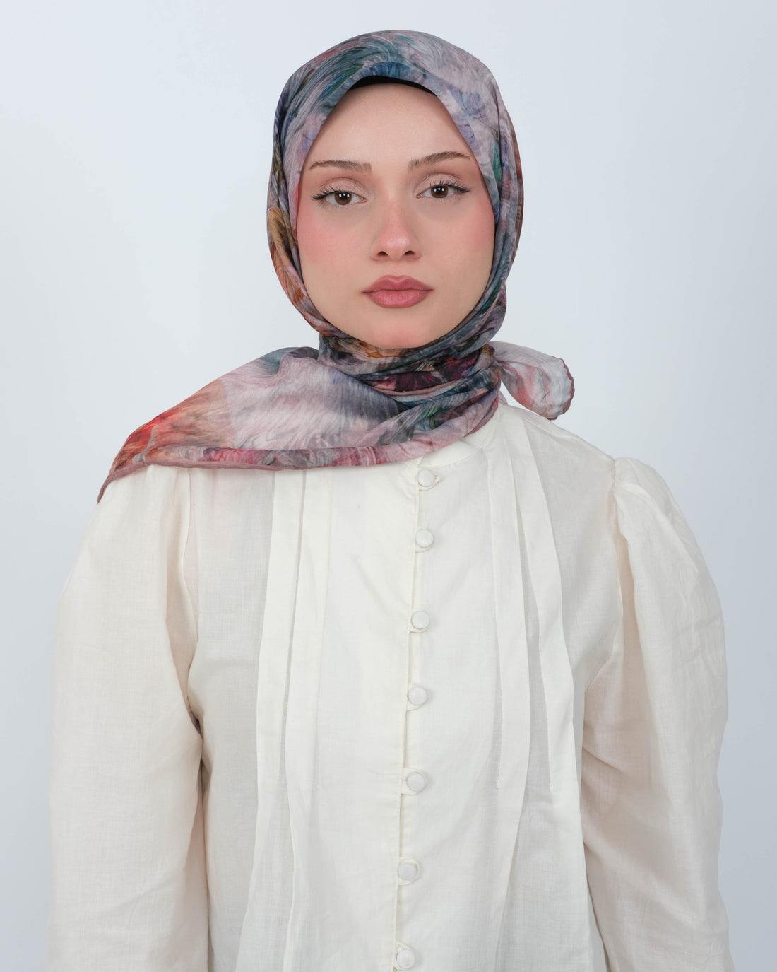 Organik Soft Eşarp D092 Vizon -Lila