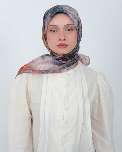 Organik Soft Eşarp D092 Vizon -Lila