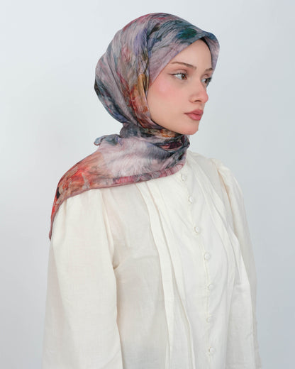 Organik Soft Eşarp D092 Vizon -Lila