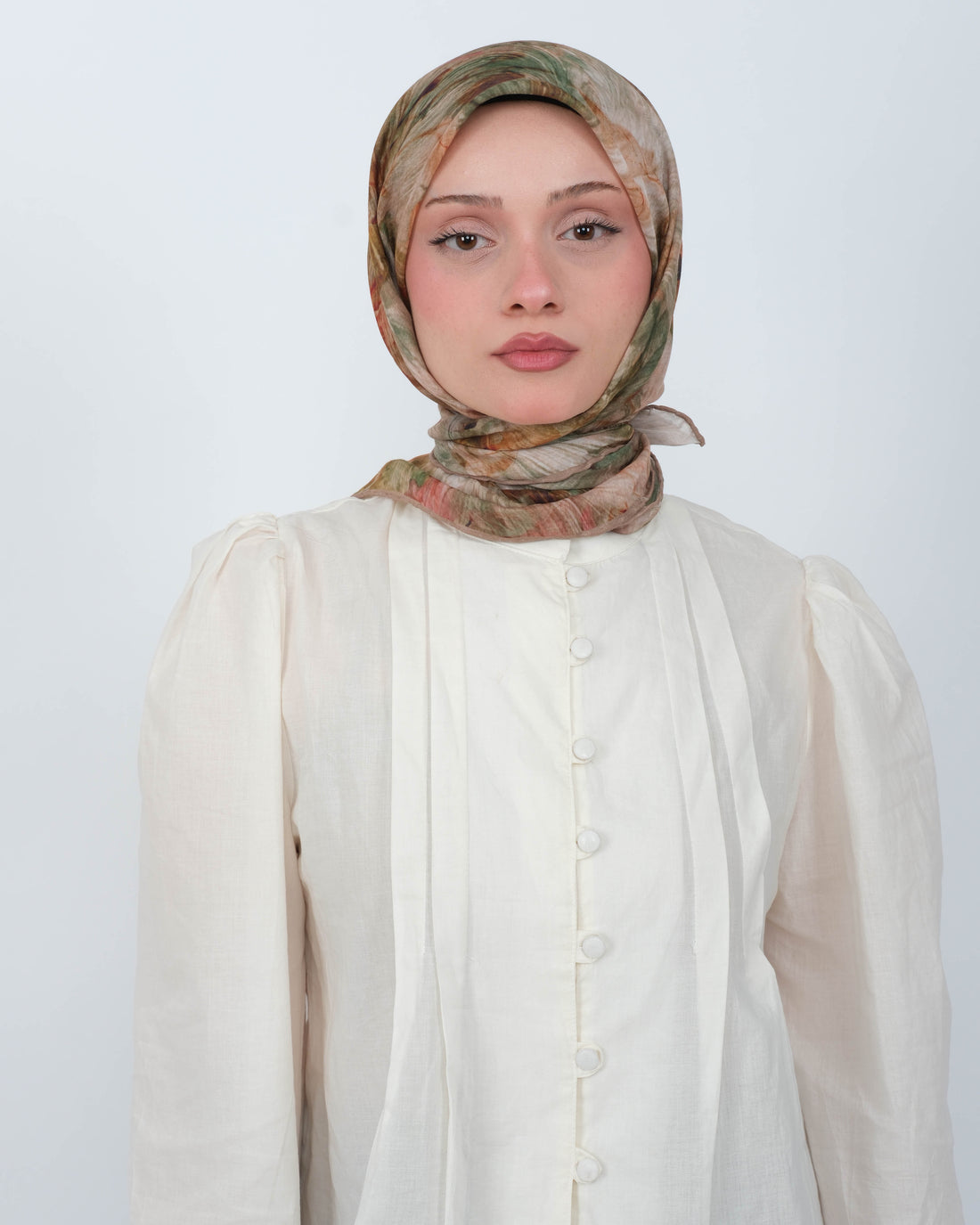 Organik Soft Eşarp D092 Vizon-Hardal
