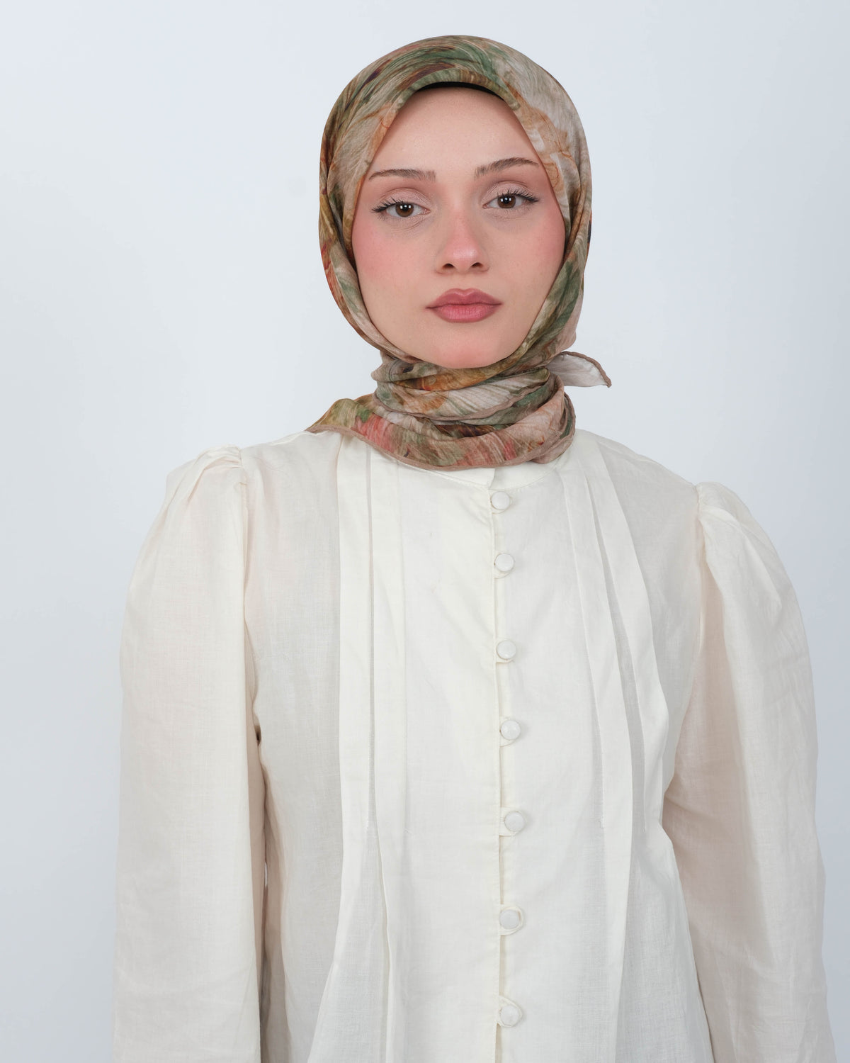 Organik Soft Eşarp D092 Vizon-Hardal