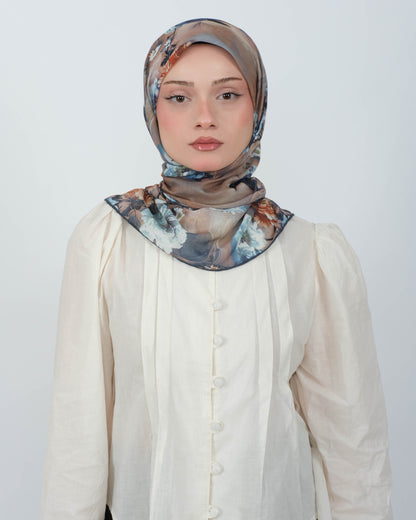 Organik Soft Eşarp D093 Mavi