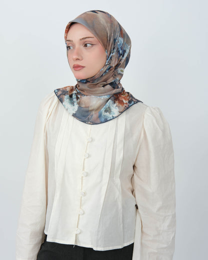 Organik Soft Eşarp D093 Mavi