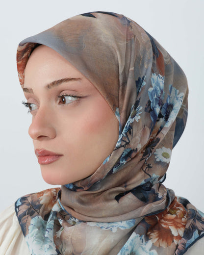 Organik Soft Eşarp D093 Mavi