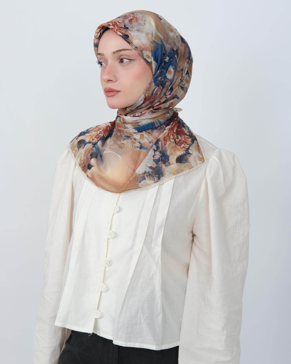 Organik Soft Eşarp D093 Kırık Beyaz