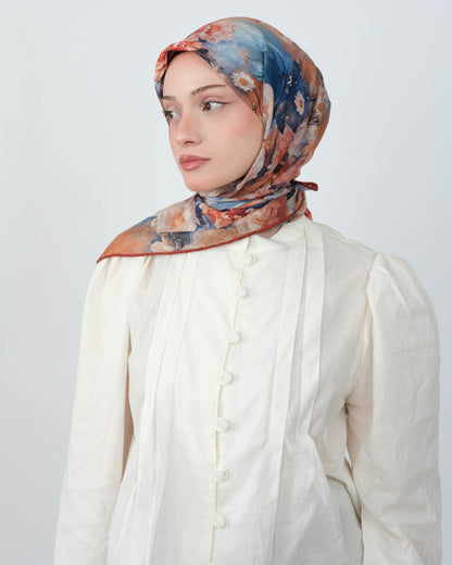 Organik Soft Eşarp D093 Kiremit