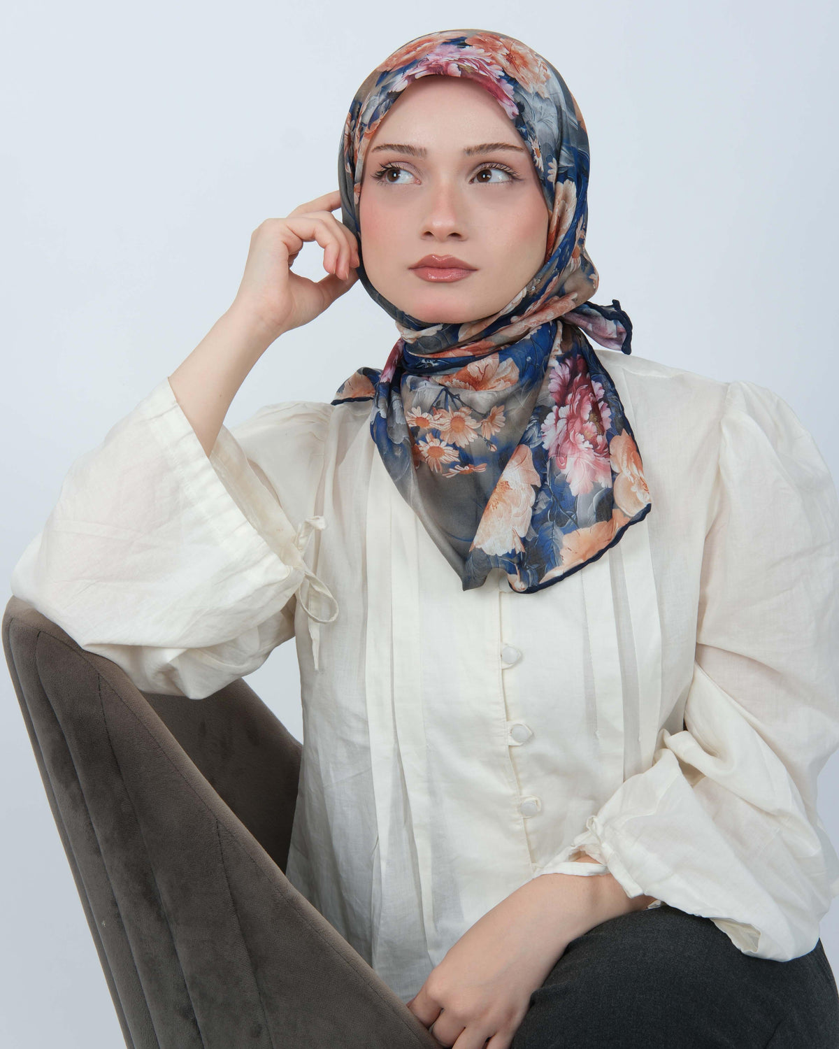 Organik Soft Eşarp D093 Lacivert