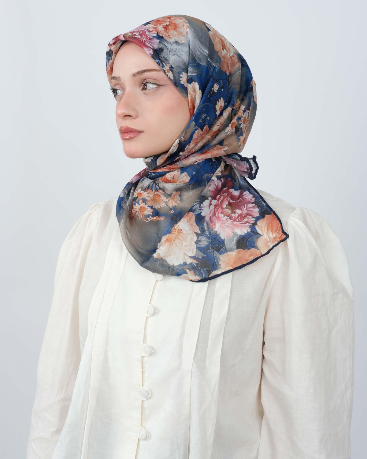 Organik Soft Eşarp D093 Lacivert