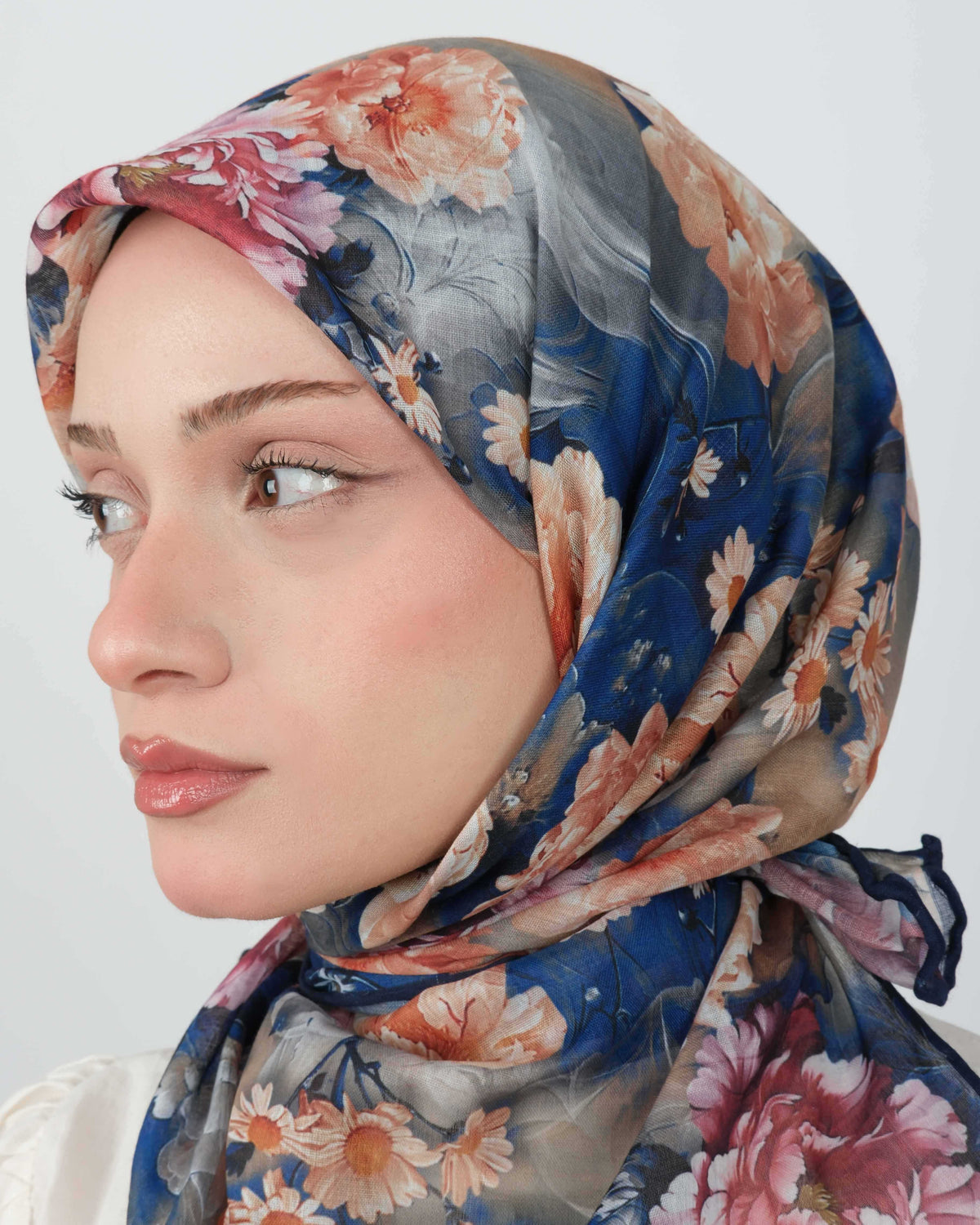 Organik Soft Eşarp D093 Lacivert
