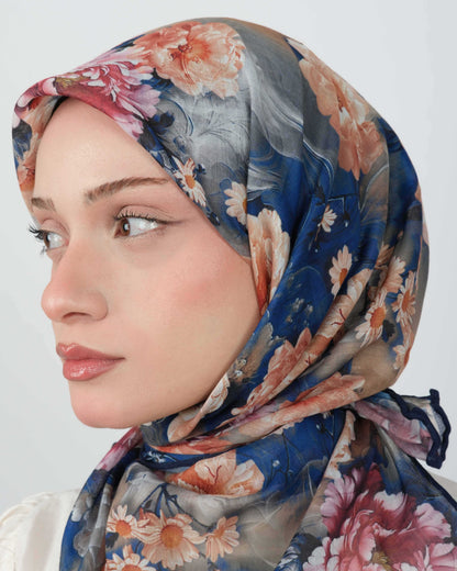 Organik Soft Eşarp D093 Lacivert