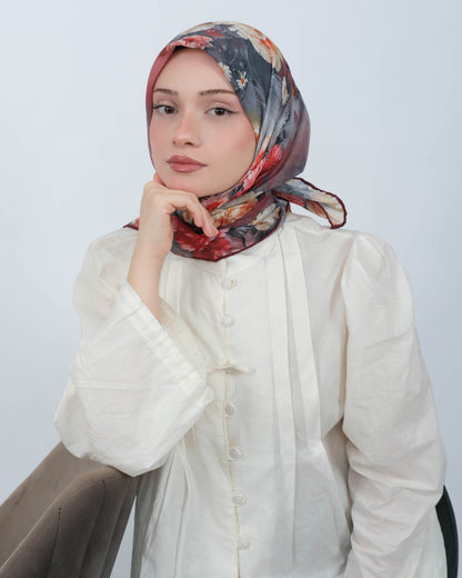 Organik Soft Eşarp D093 Bordo