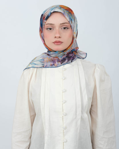 Organik Soft Eşarp D094 Mavi