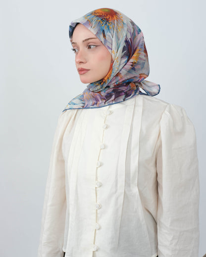 Organik Soft Eşarp D094 Mavi