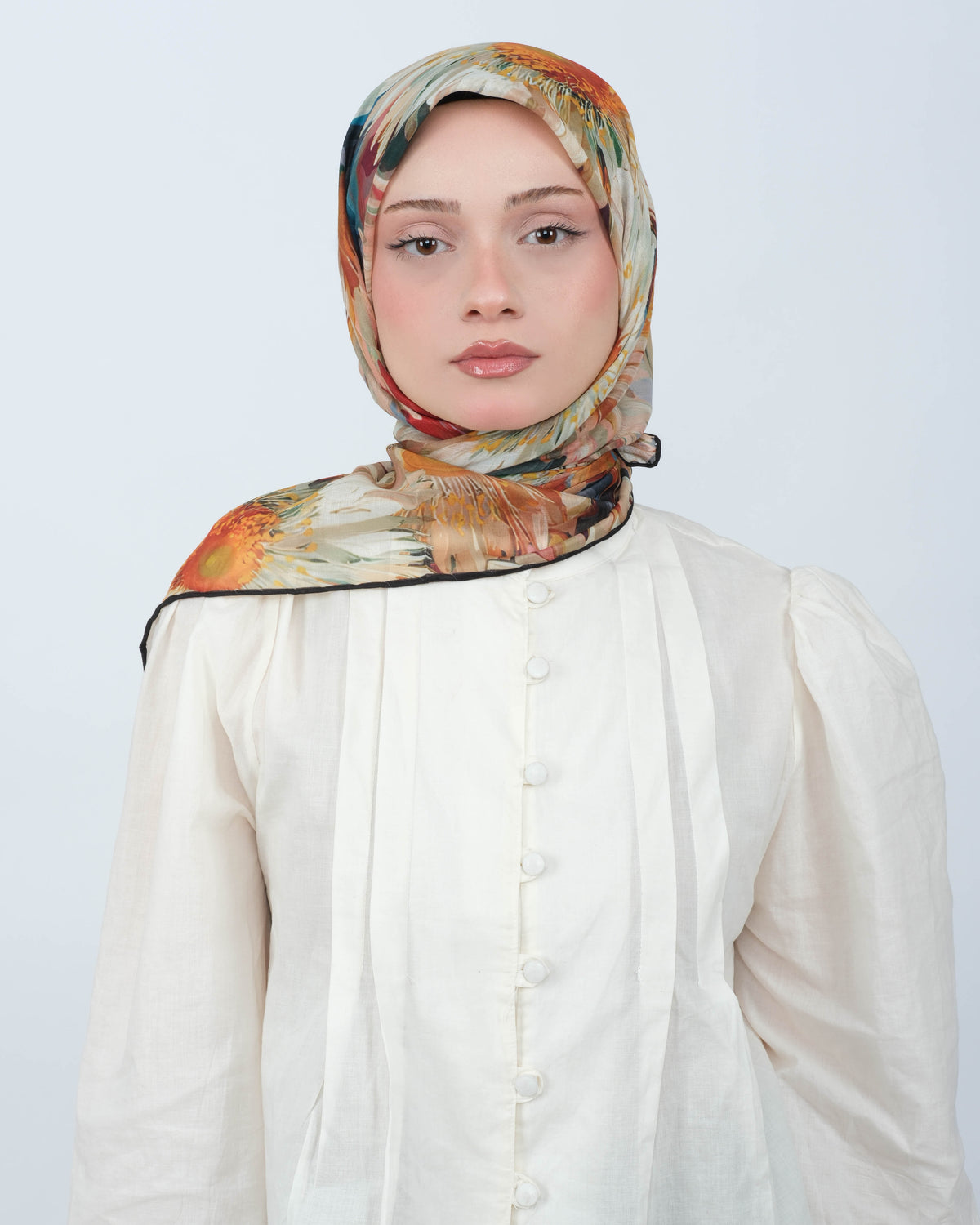 Organik Soft Eşarp D094 Siyah-Bej